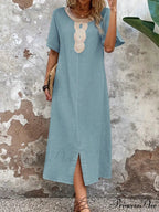 Lace Split Hem Tunic Dress
