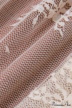 Lace Tie-up Flares Sleeve Midi Dress