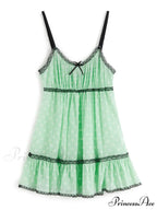 Lace Trim Graceful Floral Mini Dress