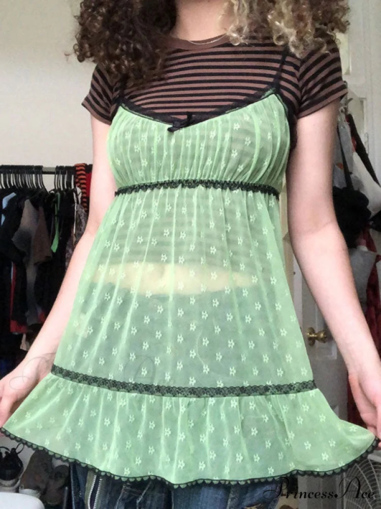 Lace Trim Graceful Floral Mini Dress