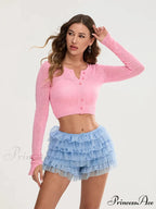 Lace Trim Various-Layer Bloomer Short