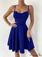 Lace Up Backless Cami Dress