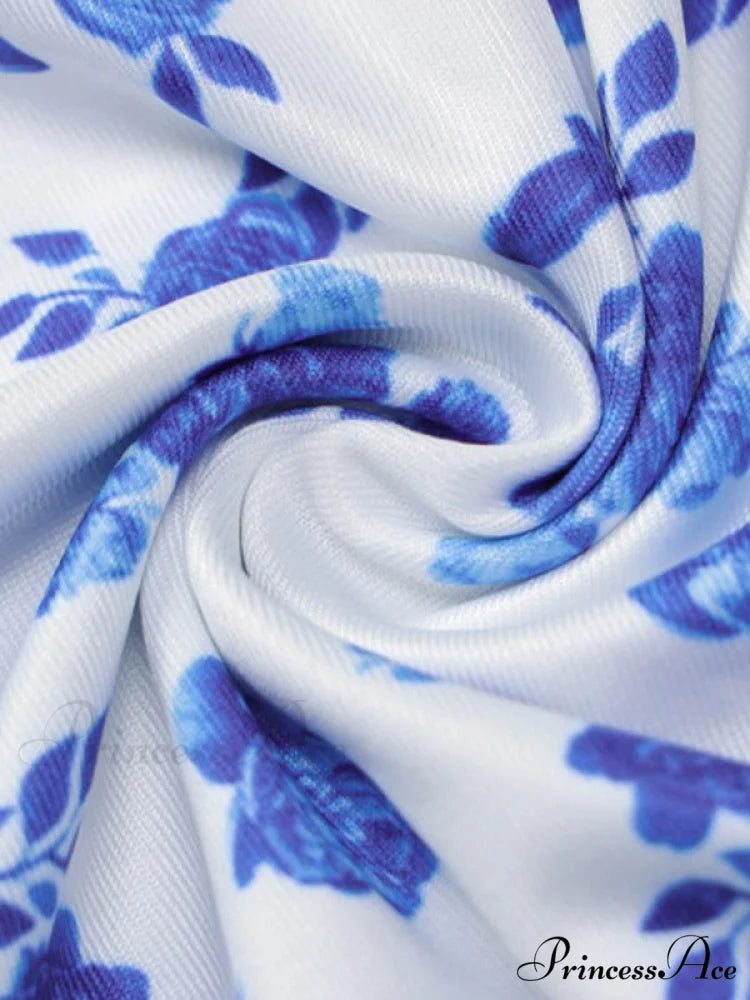 Lace Up Graceful Floral Maxi Dress