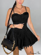 Lace Up Graceful PU Corset Belt