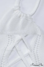 Lace Up Hollow Out Knitted Dress