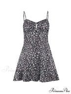 Lace Up Ruffle Trendy Corset Mini Dress