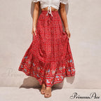 Lacy Bohemian Tall Waist Slender Floral Skirt