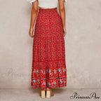 Lacy Bohemian Tall Waist Slender Floral Skirt