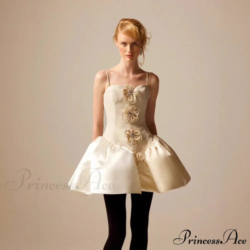 Lacy Flower Bandage Prom Dress for Birthday Celebration