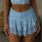 Lacy Flower Festival Rave Skirt