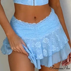 Lacy Flower Festival Rave Skirt