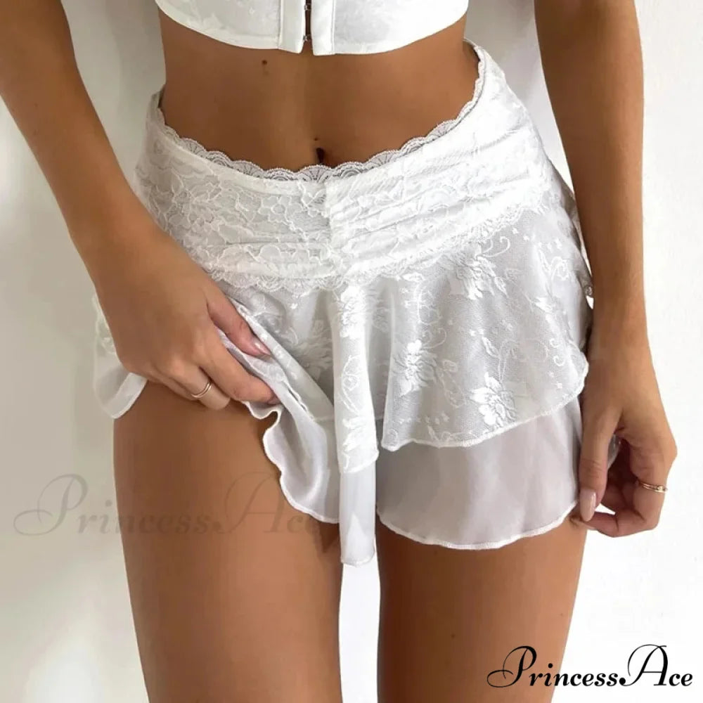 Lacy Flower Festival Rave Skirt