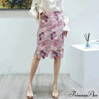 Lacy Flower Slim Skirt for Women
