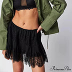 Lacy Flower Tiered Slip Skirt