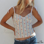 Lacy Flowery Frill Cropped Blouse