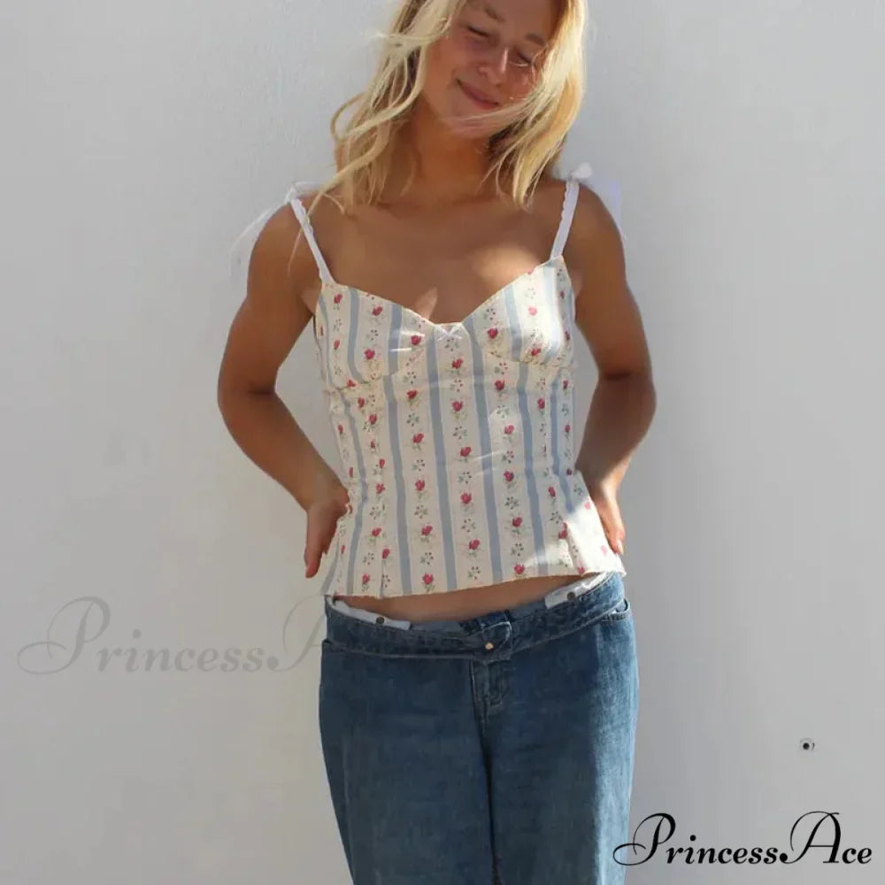 Lacy Flowery Frill Cropped Blouse