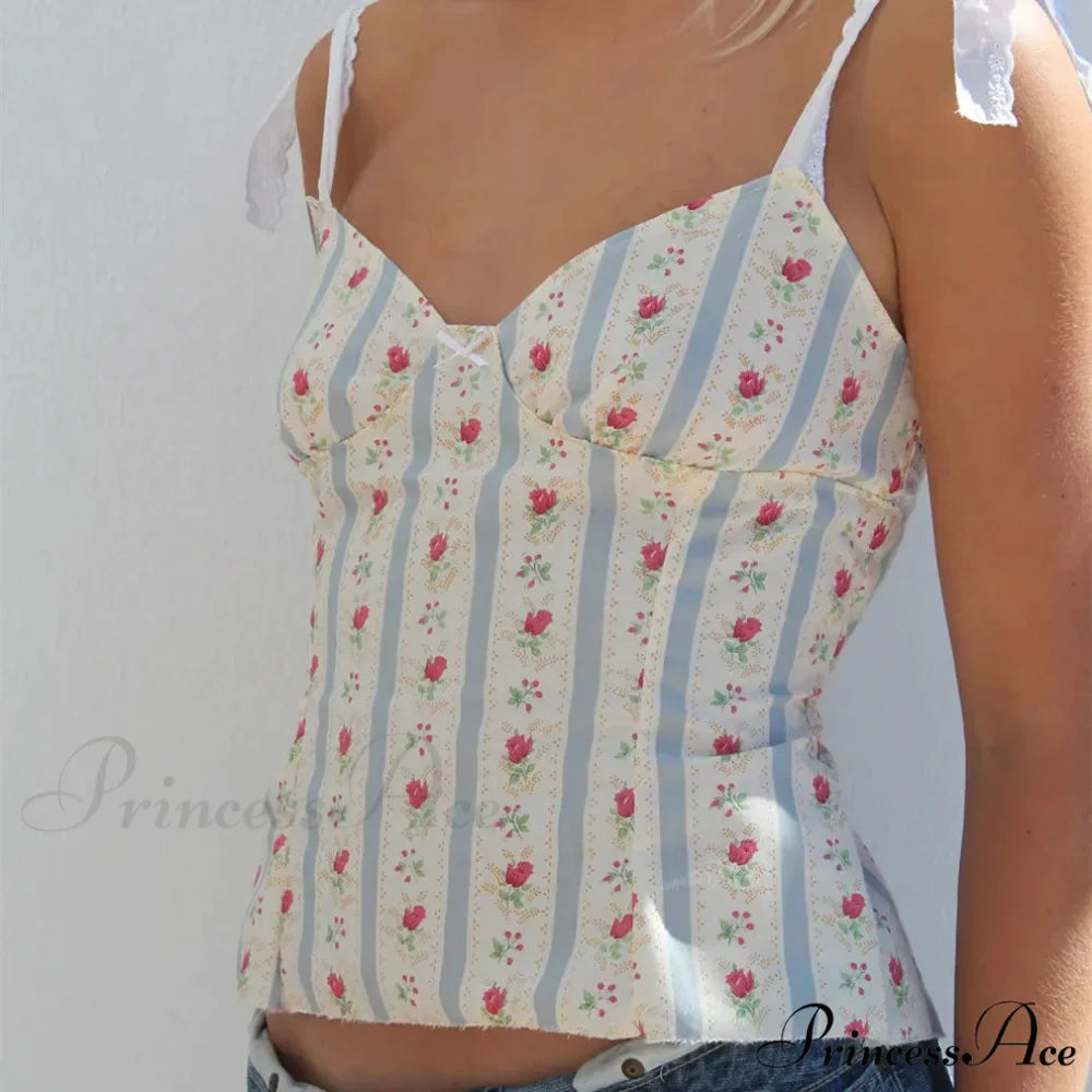 Lacy Flowery Frill Cropped Blouse