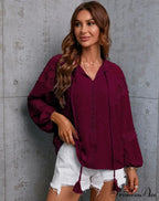 Lacy Hollow Out Fringe Oversized Bohemian Top