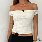 Lacy Lace Envelop Milkmaid Crop Top