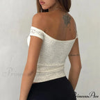 Lacy Lace Envelop Milkmaid Crop Top
