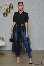 Ladies Long Solid Color Casual Dress