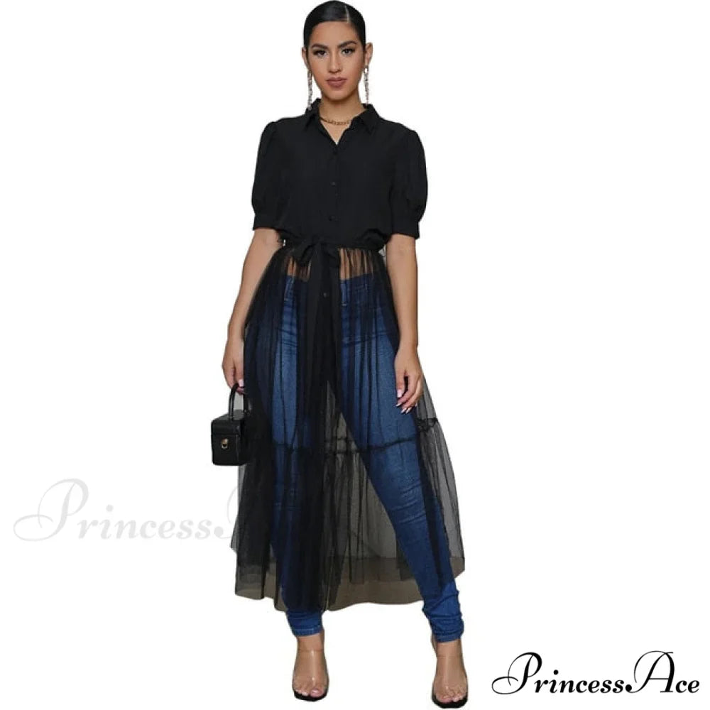 Ladies Long Solid Color Casual Dress