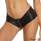 Ladies Wet Look Sexy Mini Shorts