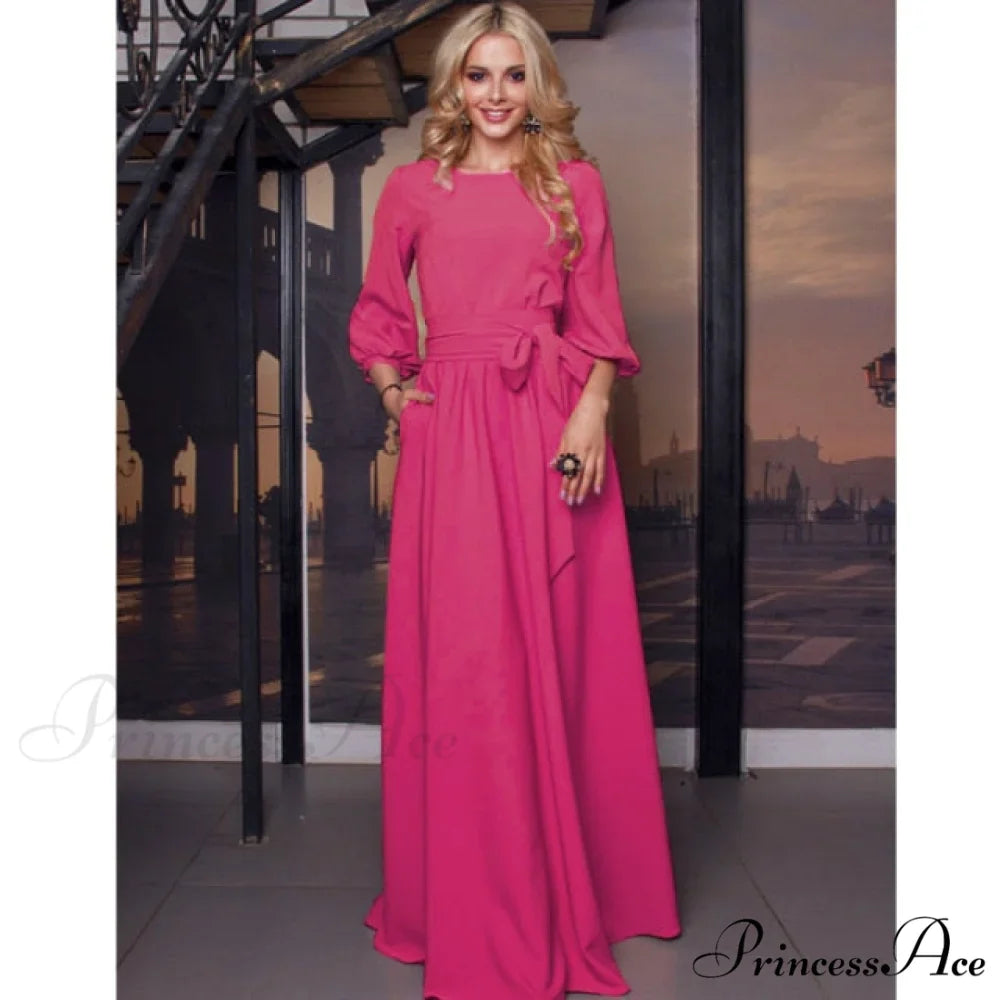 Lantern Sleeve Elegant Bandage Dress