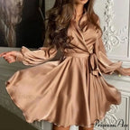 Lantern Sleeve Elegant Fashion Dress