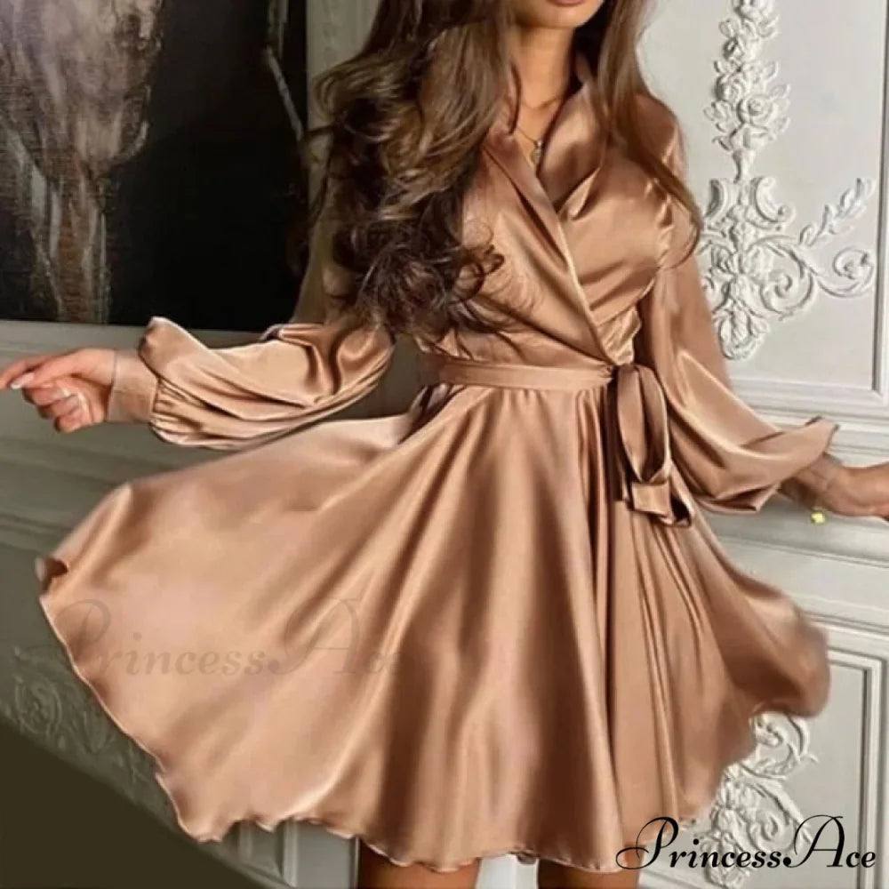 Lantern Sleeve Elegant Fashion Dress