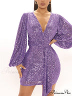 Lantern Sleeve Graceful Turndown Patchwork Tops