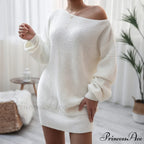 Lantern Sleeve Oversized Fashion Knitted Dress