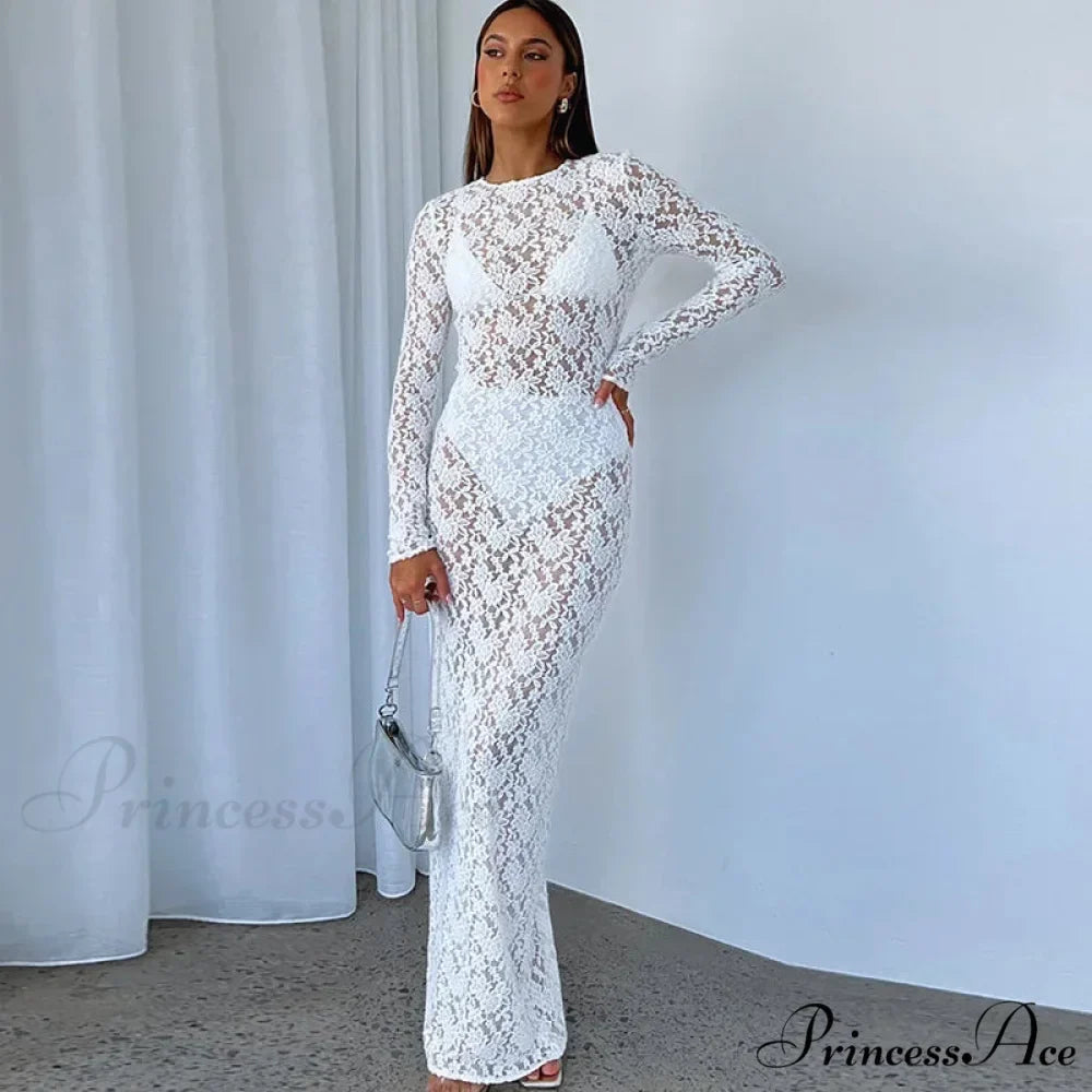 Lantern Sleeve V-neck Maxi Dress