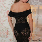 Lantern Sleeve V-neck Trumpet Maxi Dress