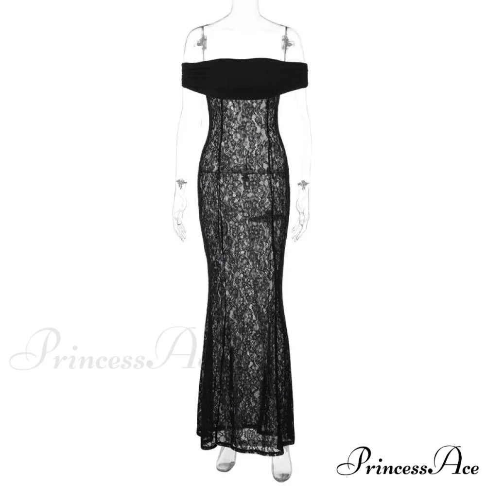 Lantern Sleeve V-neck Trumpet Maxi Dress