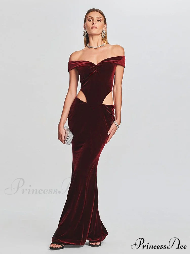 Lara Glitter Stylish Velvet Mermaid Dress