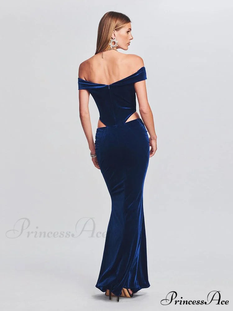 Lara Glitter Stylish Velvet Mermaid Dress