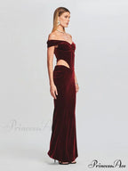Lara Glitter Stylish Velvet Mermaid Dress