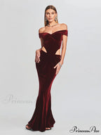 Lara Glitter Stylish Velvet Mermaid Dress