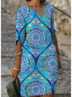 Large Big Printed Boho Casual Party Elegant Dresses