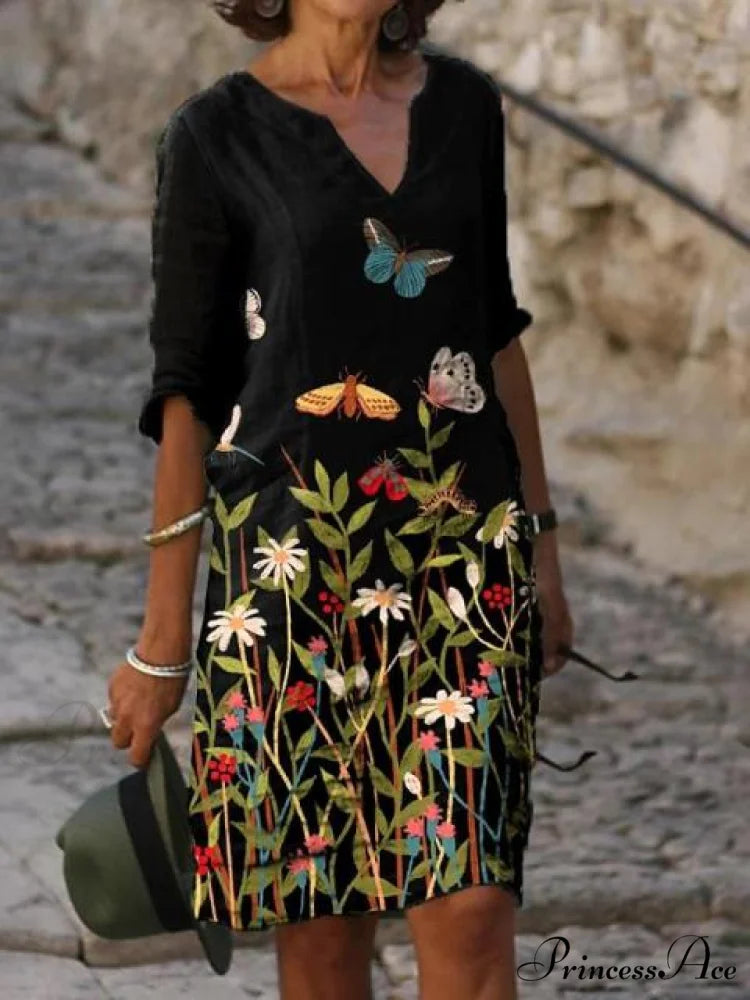 Large Big Printed Boho Casual Party Elegant Dresses