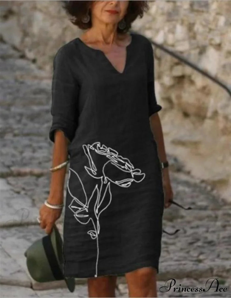 Large Big Printed Boho Casual Party Elegant Dresses