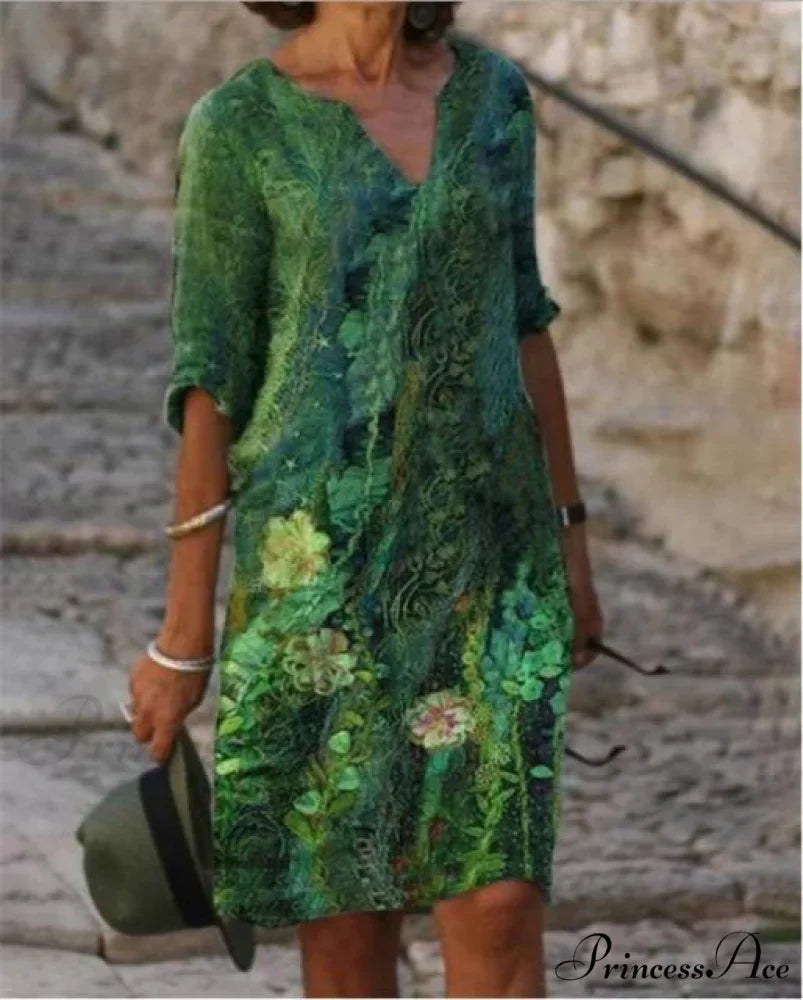 Large Big Printed Boho Casual Party Elegant Dresses