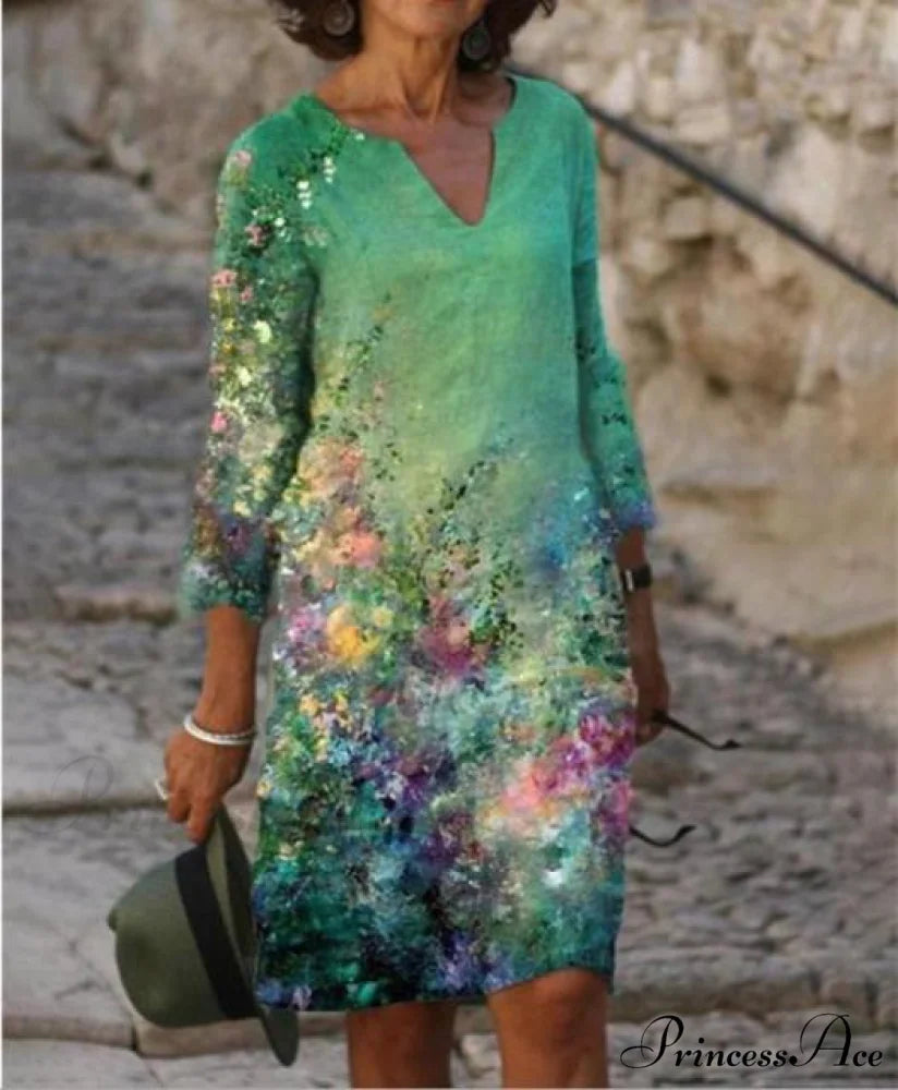 Large Big Printed Boho Casual Party Elegant Dresses