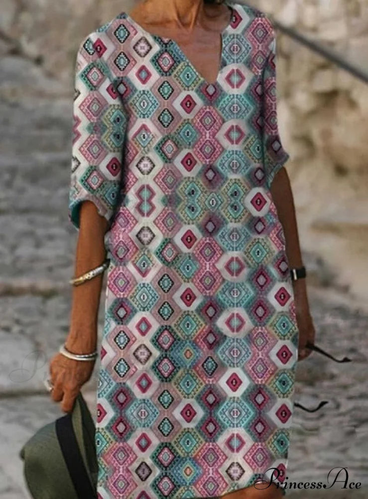 Large Big Printed Boho Casual Party Elegant Dresses