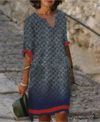 Large Big Printed Boho Casual Party Elegant Dresses