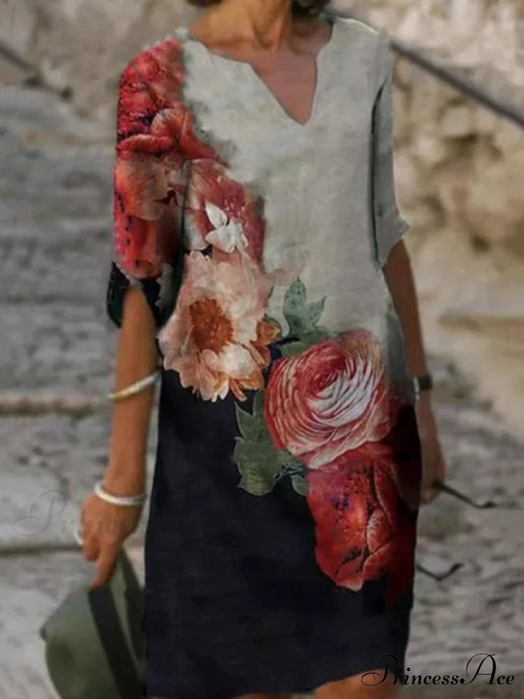 Large Big Printed Boho Casual Party Elegant Dresses