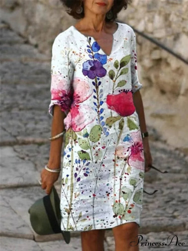 Large Big Printed Boho Casual Party Elegant Dresses