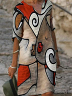 Large Big Printed Boho Casual Party Elegant Dresses