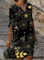 Large Big Printed Boho Casual Party Elegant Dresses